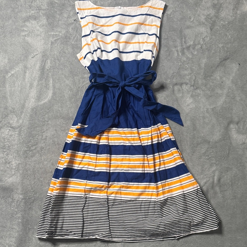 Anne Klein Black and White Striped Dress